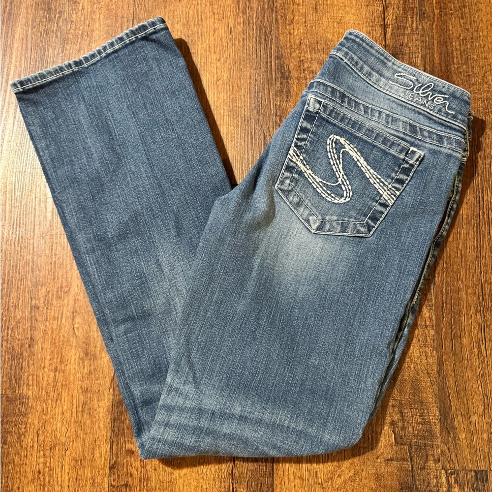 Silver Jeans Women's Classic Blue Straight Leg Jeans
